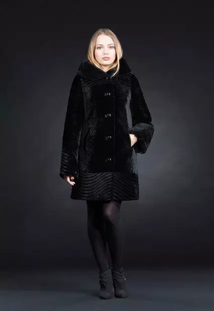 Fur coat mula sa mink pieces (70 mga larawan): Mga Review tungkol sa mink coat pieces habang nagkakahalaga ito 14423_23