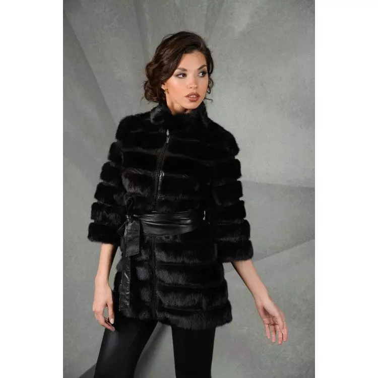 Coat Coat Mink - Chanel (26 عکس): مدل های با یقه شانل 14430_16