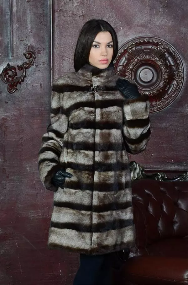 Models of mink coats (83 photos): Sticks of mink fur coats, bat, Fashionable models 2021, Sleeve 3/4, Shuba-shirt, butterfly 14431_5