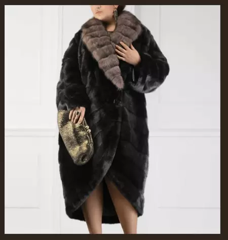 Mga modelo ng Mink Coats (83 mga larawan): Sticks of Mink fur Coats, Bat, Fashionable Models 2021, Sleeve 3/4, Shuba-shirt, Butterfly 14431_80