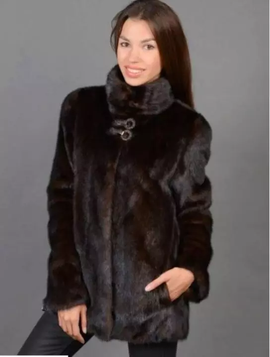 Les modèles de manteaux de vison (83 photos): Sticks de manteaux de fourrure de vison, chauve-souris, des modèles à la mode 2021, manches 3/4, Chouba-shirt, papillon 14431_9