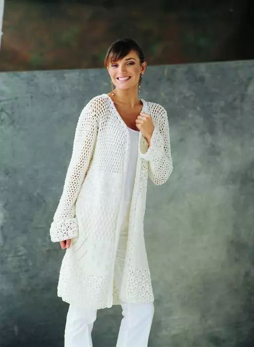 Cardigans Openwork (103 ảnh): Mặc gì, mô hình với tựa lưng Openwork và Plank 14484_101