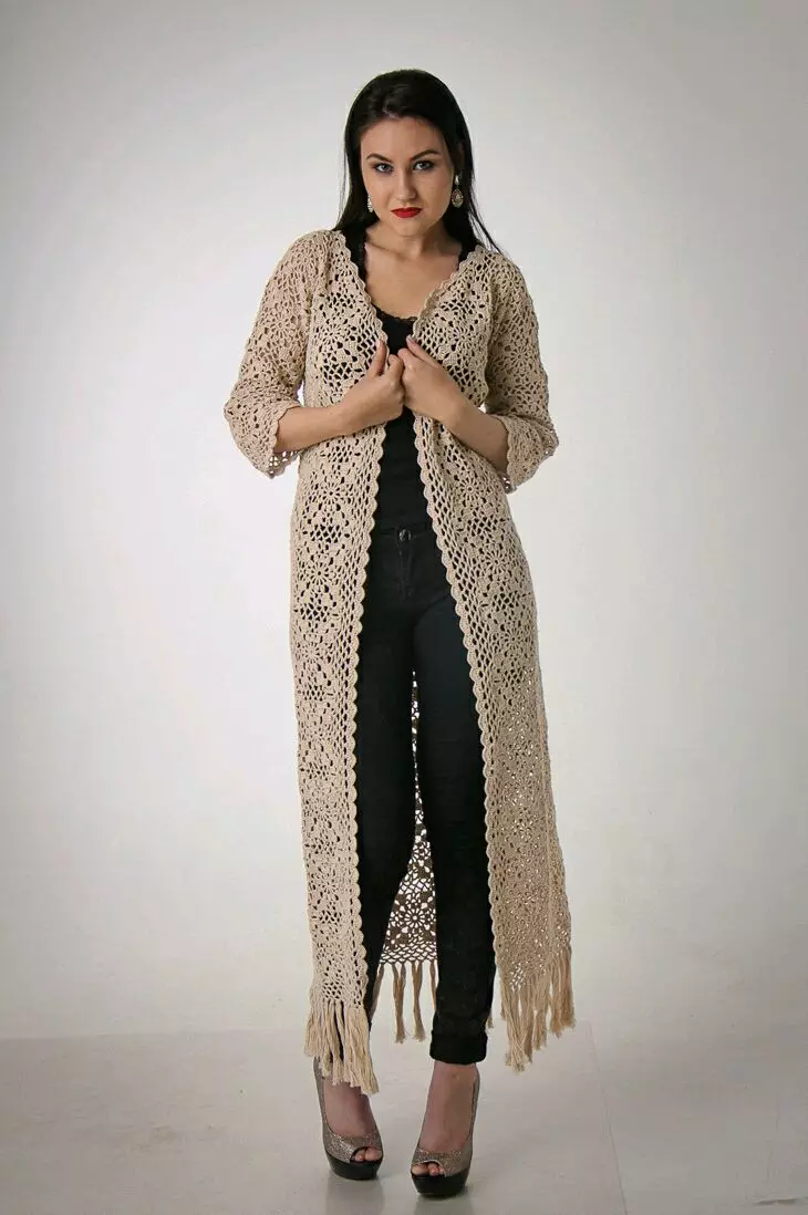 Cardigans Openwork (103 ảnh): Mặc gì, mô hình với tựa lưng Openwork và Plank 14484_102