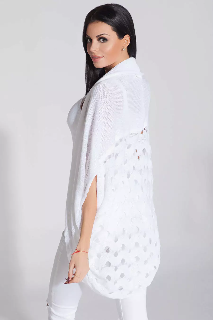 Openwork cardigans (103 şəkil): geyir nə openwork arkalık və taxta ilə model 14484_18