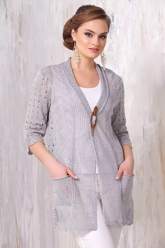 Openwork Cardigans (103 argazki): Zer janzten da, eredua irekita eta plank 14484_67