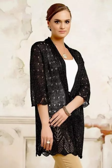 Cardigans Openwork (103 ảnh): Mặc gì, mô hình với tựa lưng Openwork và Plank 14484_81