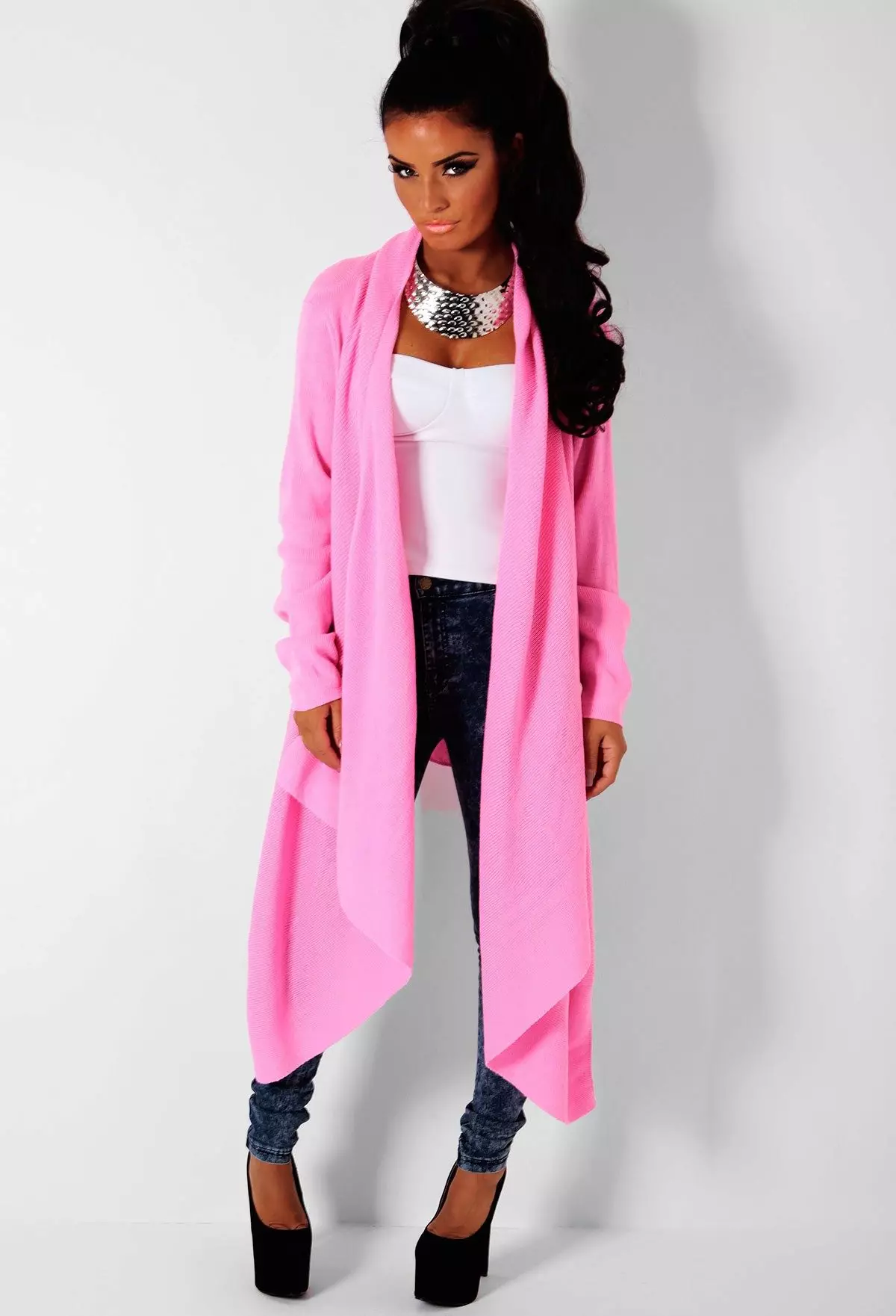 Pink Cardigan (48 fotografija): Što nositi i kako odabrati 14488_15