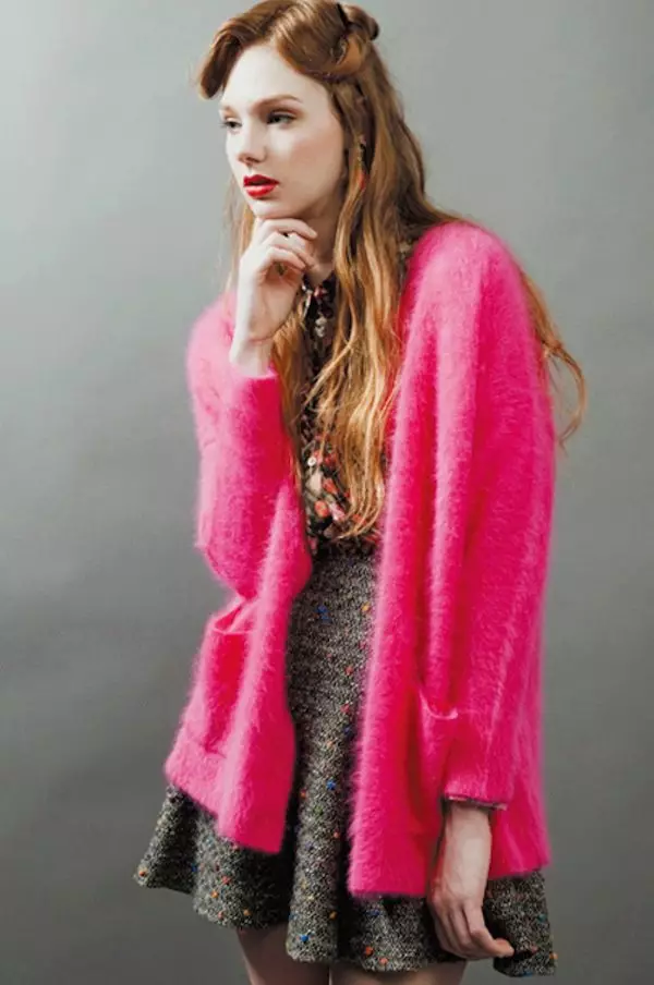Pink Cardigan (48 foto's): Wat te dragen en hoe te kiezen 14488_30