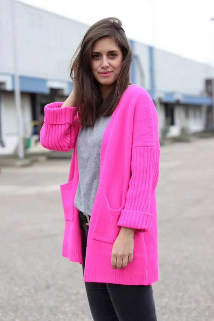 Pink Cardigan (48 fotografií): Čo nosiť a ako si vybrať 14488_5