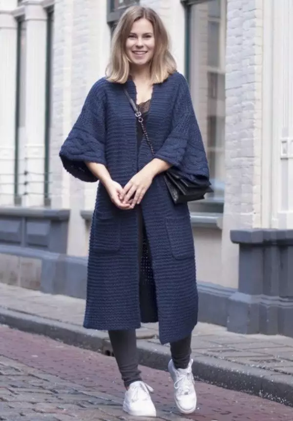 Cardigans từ Tweed, Neoprene, Moker, Cashmere, Cotton, vải lanh, voan (127 ảnh) 14490_107