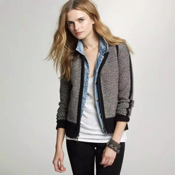 Cardigans từ Tweed, Neoprene, Moker, Cashmere, Cotton, vải lanh, voan (127 ảnh) 14490_15