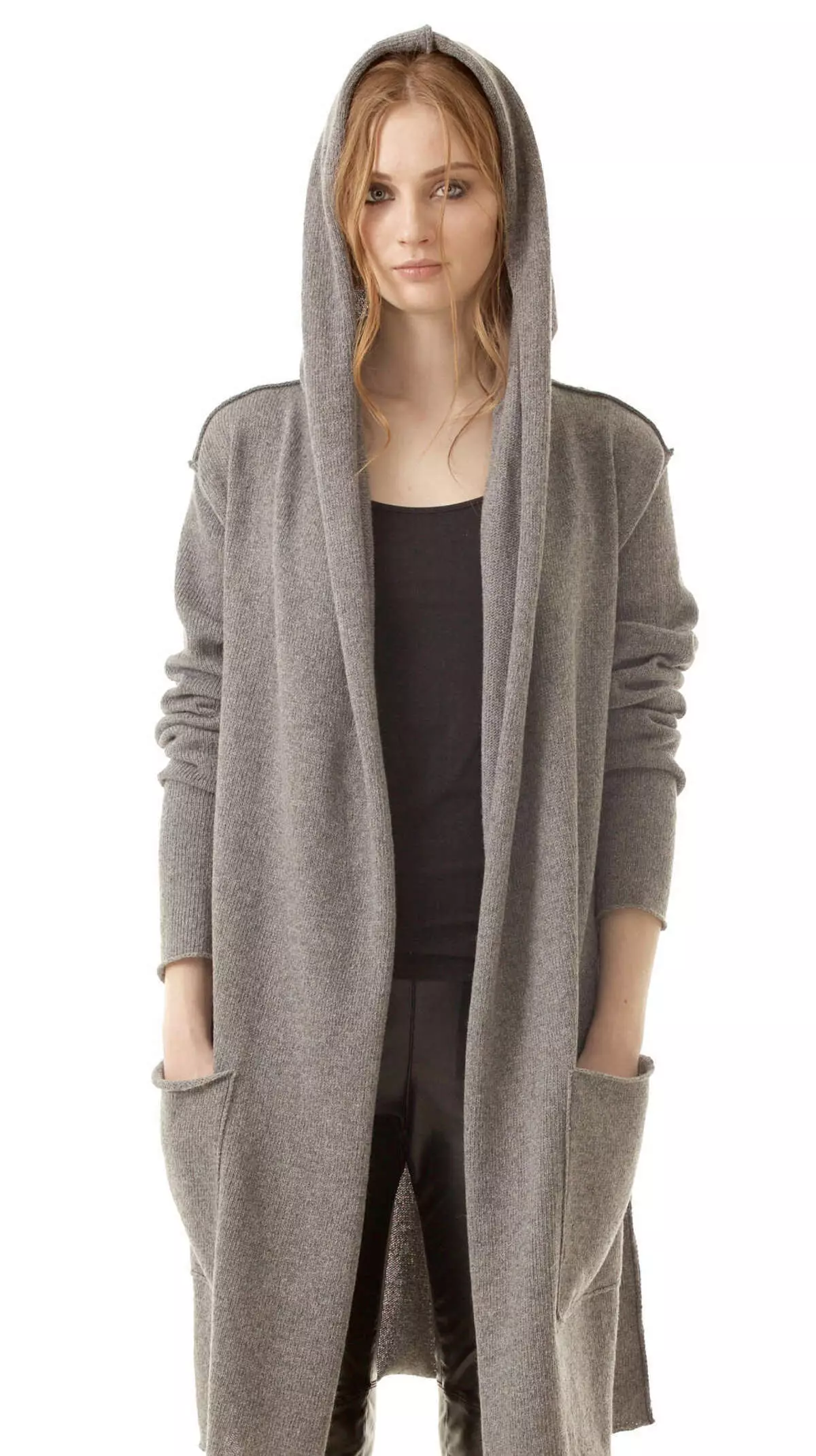 Cardigans lati tweed, neoprene, Moker, Cashmere, Comfon, Chiffon (Awọn fọto 127) 14490_43