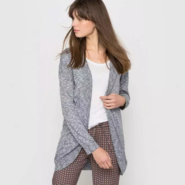 Cardigans საწყისი Tweed, Neoprene, Moker, Cashmere, ბამბა, თეთრეული, Chiffon (127 ფოტო) 14490_53