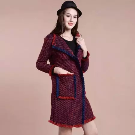 Cardigans từ Tweed, Neoprene, Moker, Cashmere, Cotton, vải lanh, voan (127 ảnh) 14490_9