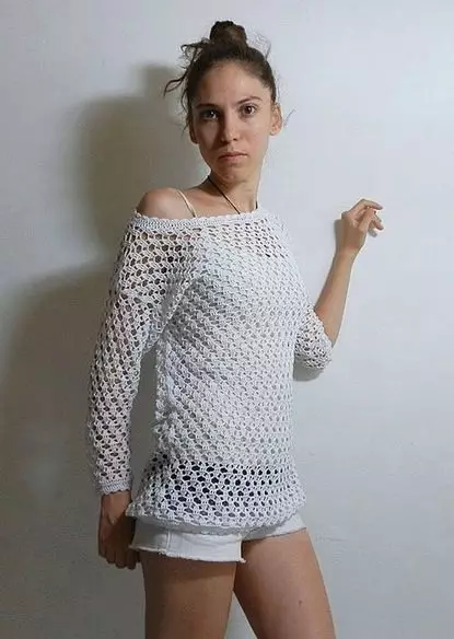 Mesh mreža (59 fotografija): Šta nositi džemper u mrežu, prozirnu, u veliku rešetku 14507_13