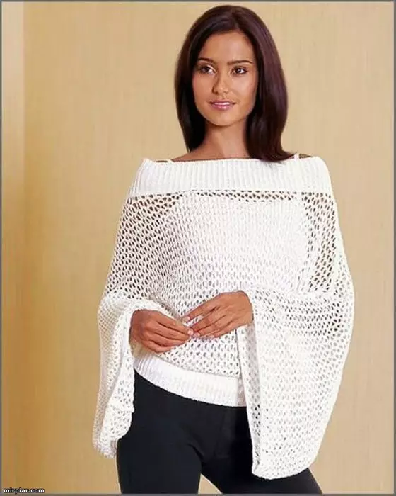 Mesh mesh (59 billeder): Hvad skal man bære en sweater ind i gitteret, gennemsigtigt, ind i et stort gitter 14507_3