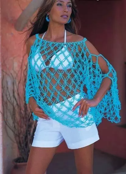 Mesh mreža (59 fotografija): Šta nositi džemper u mrežu, prozirnu, u veliku rešetku 14507_8