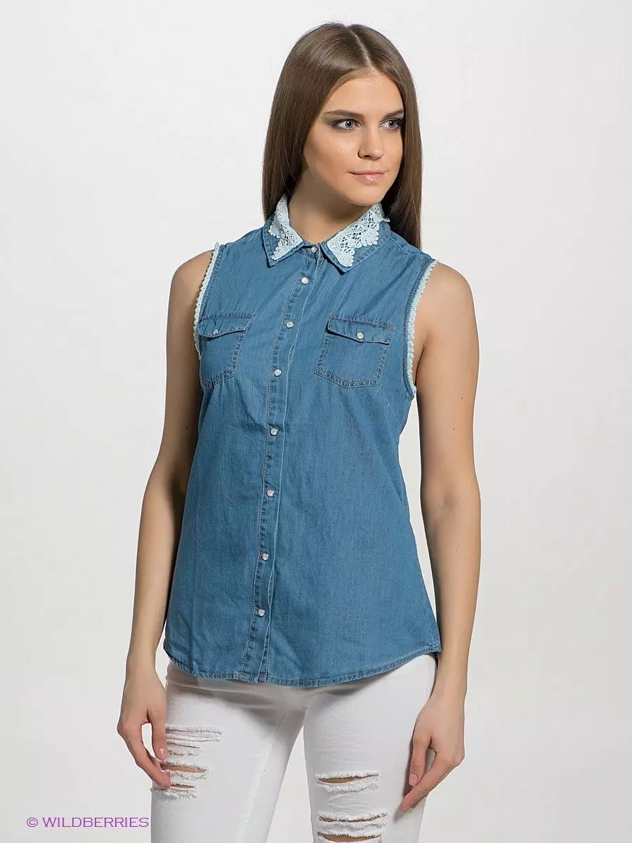 Denim Tunics (84 լուսանկար). Նորաձեւության միտումները, որոնց հետ կրում են 14546_39