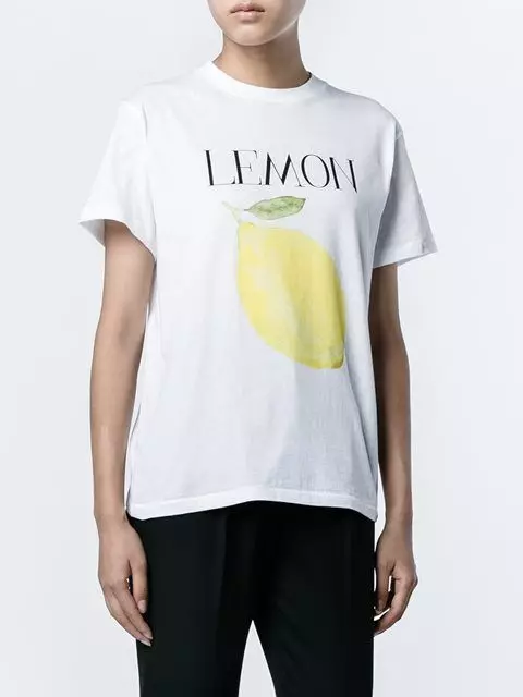 Baskı ile T-Shirt: Dövme Baskı, Siyah ve Beyaz, Dondurma ve Kedi Resmi ile Kadın 14585_27