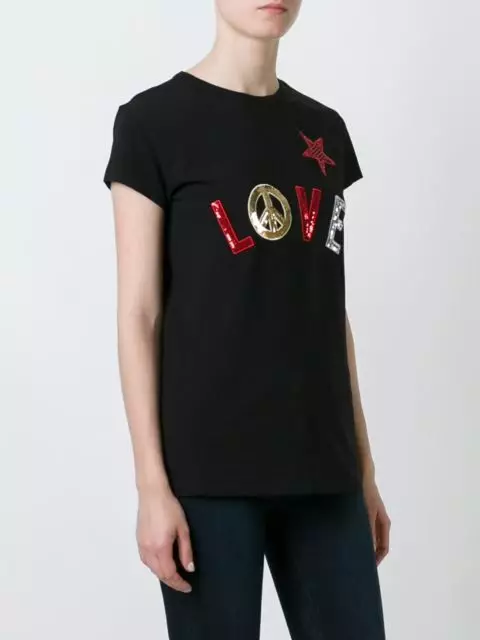 Baskı ile T-Shirt: Dövme Baskı, Siyah ve Beyaz, Dondurma ve Kedi Resmi ile Kadın 14585_37
