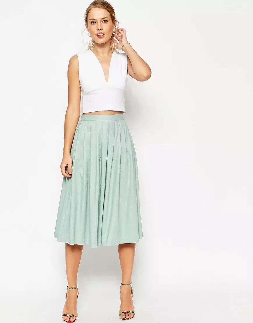Flax skirts (75 photos): What to wear linen skirts, styles, summer, long in the floor and short models, boho 14595_2