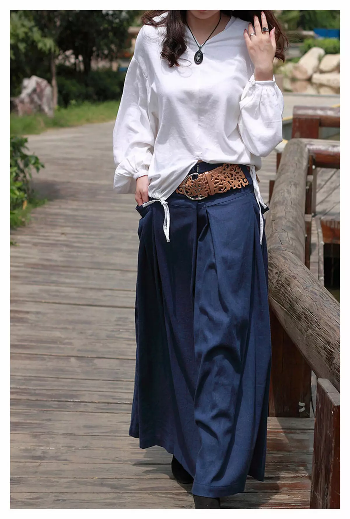 Flax-skirts (75 foto's): Wat om linnen rokken, stilen te dragen, stilen, simmer, lang yn 'e flier en koarte modellen, boho 14595_33