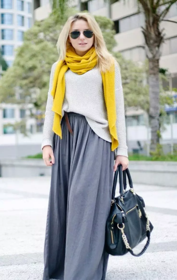 針織裙子（80張）：穿什麼，鉛筆，長短，彈性，灰色，黑色，白色 14613_36
