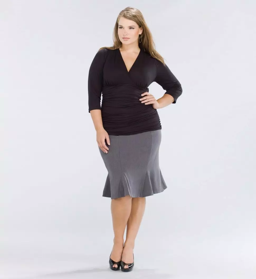 Pletené sukně (80 fotografií): Co nosit, tužku, dlouhé a krátké, na elastické, šedé, černé, bílé 14613_52