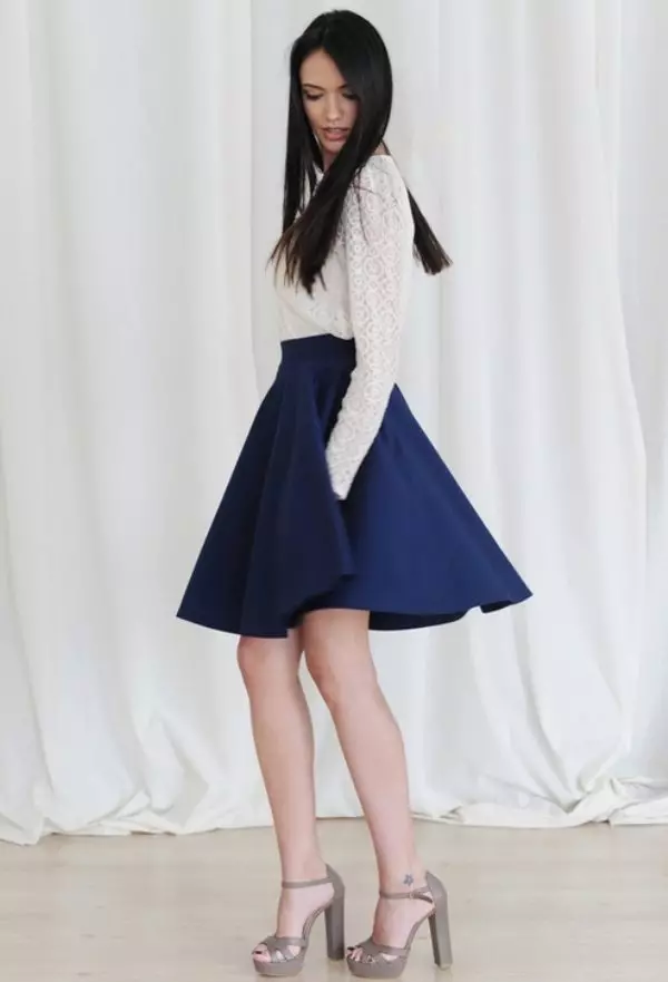Pletené sukně (80 fotografií): Co nosit, tužku, dlouhé a krátké, na elastické, šedé, černé, bílé 14613_9