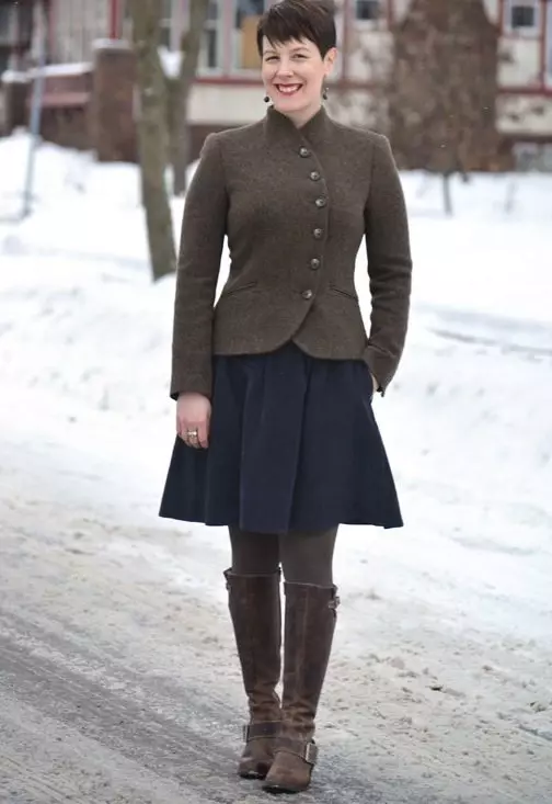 Velvet Skirt (39 장의 사진) : Boho 스타일의 Venelvet, 모델에서 스커트를 착용 할 것 14614_18