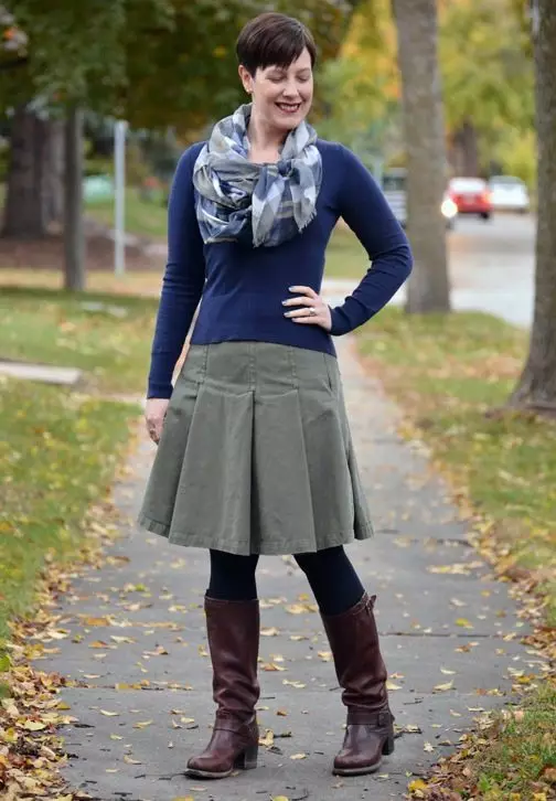 Velvet Skirt (39 장의 사진) : Boho 스타일의 Venelvet, 모델에서 스커트를 착용 할 것 14614_19