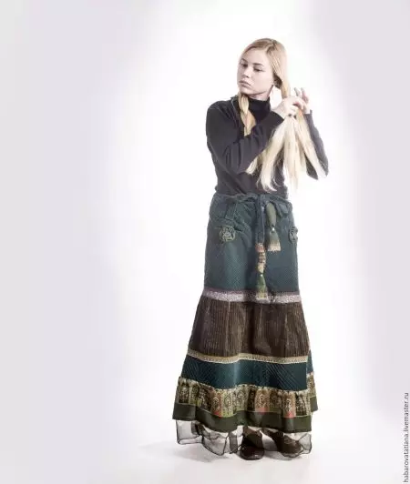 Velvet φούστα (39 φωτογραφίες): Τι να φοράτε φούστες από το Venelvet, το μοντέλο, στο στυλ Boho 14614_35