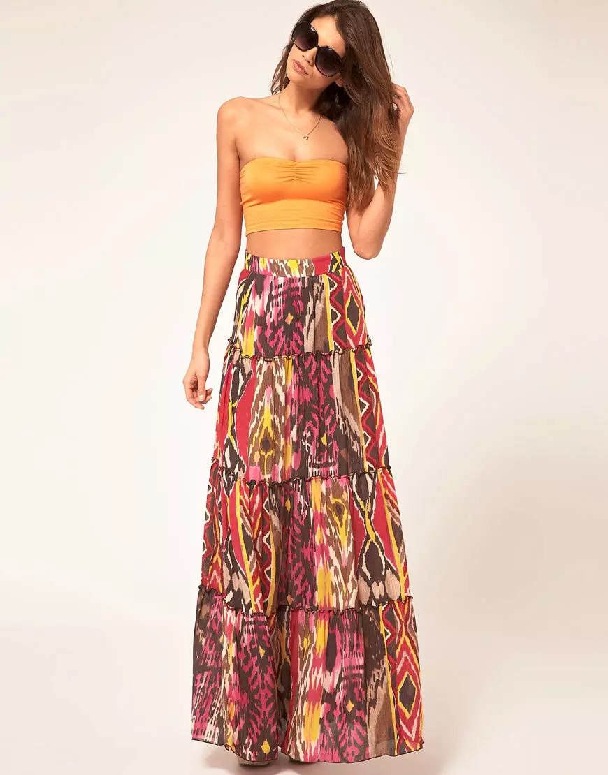 ئۇزۇن يوپكىلار (117 پارچە): مودا يۈزلىنىشى, گۈزەل maxi skirt تىپلىرى 14617_103