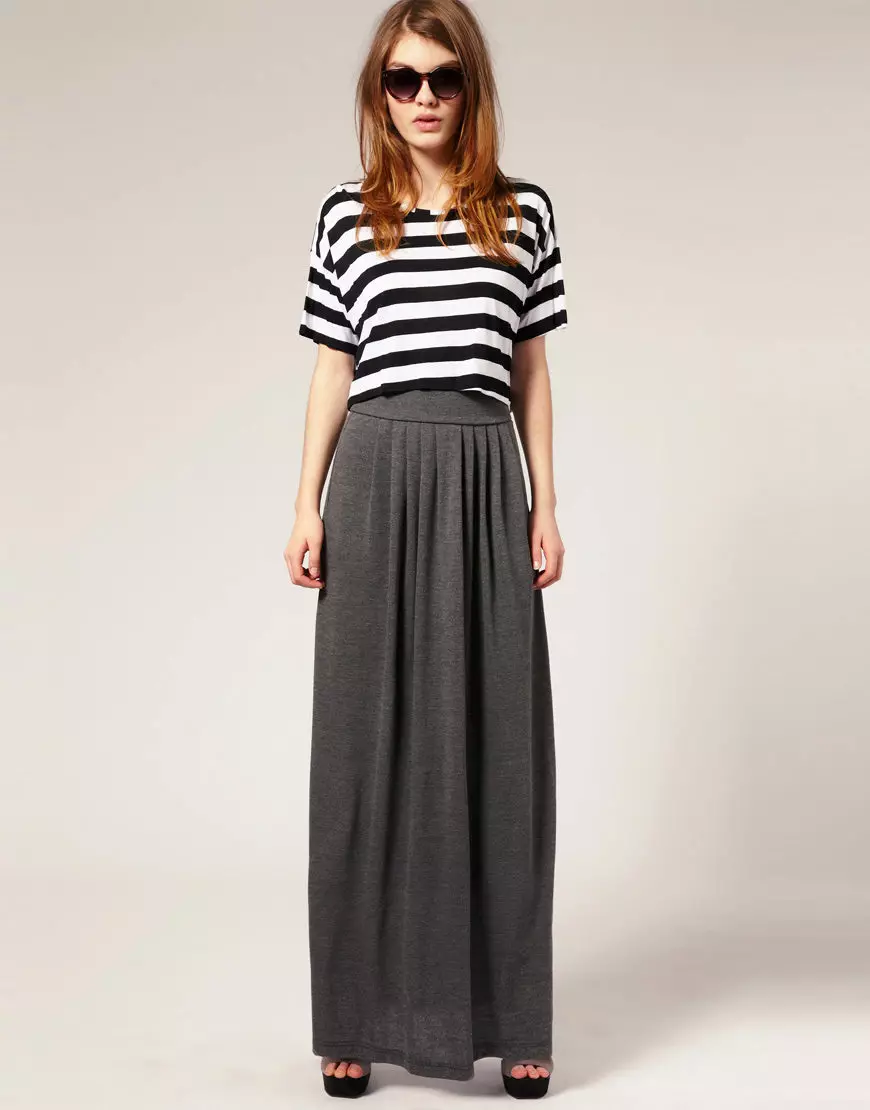 ئۇزۇن يوپكىلار (117 پارچە): مودا يۈزلىنىشى, گۈزەل maxi skirt تىپلىرى 14617_104