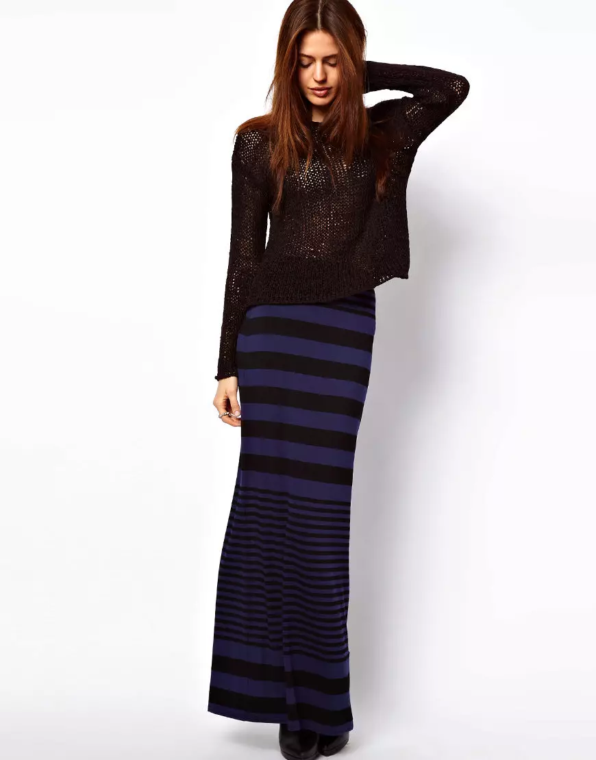 Дуге сукње (117 фотографија): Модни трендови, прелепи модели сукње Маки 14617_105