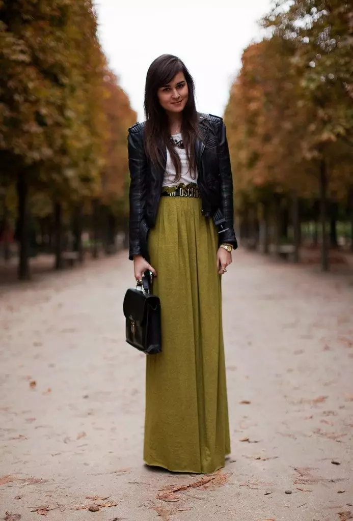 ئۇزۇن يوپكىلار (117 پارچە): مودا يۈزلىنىشى, گۈزەل maxi skirt تىپلىرى 14617_4