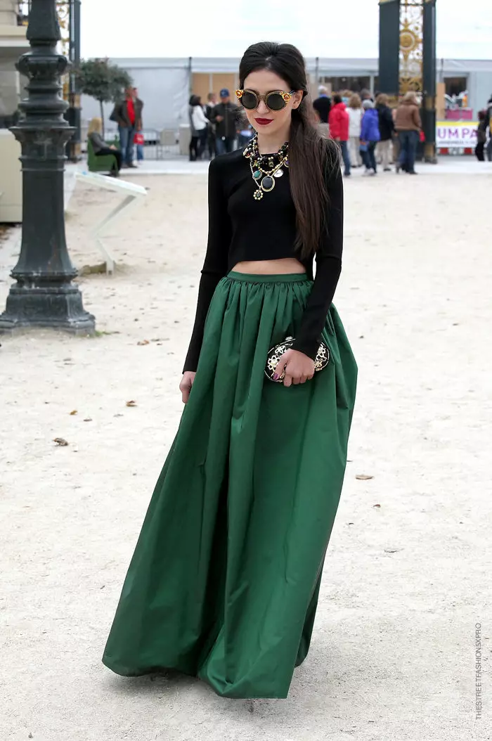 Long Nederdel (117 Billeder): Fashion Trends, Smukke Maxi Skirt Modeller 14617_44