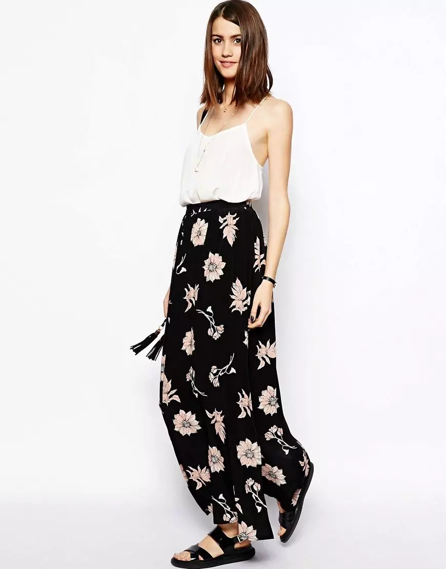 ئۇزۇن يوپكىلار (117 پارچە): مودا يۈزلىنىشى, گۈزەل maxi skirt تىپلىرى 14617_53