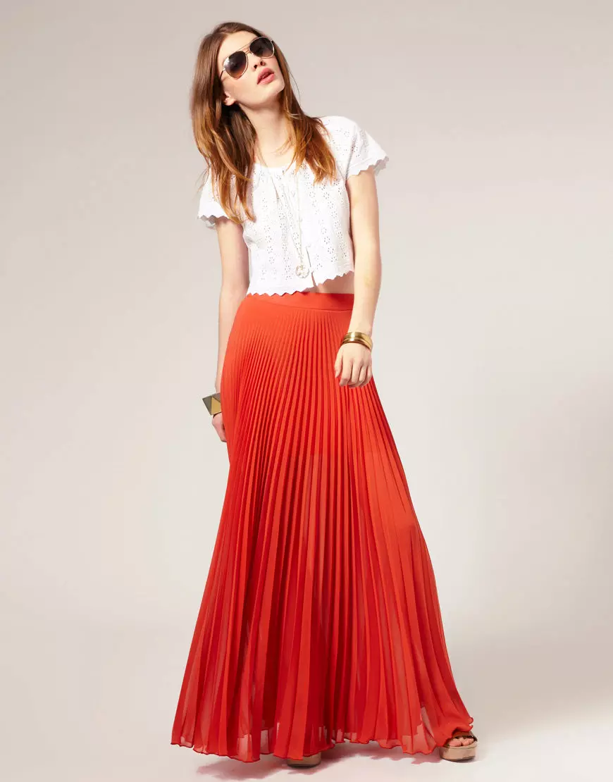 Long Nederdel (117 Billeder): Fashion Trends, Smukke Maxi Skirt Modeller 14617_56