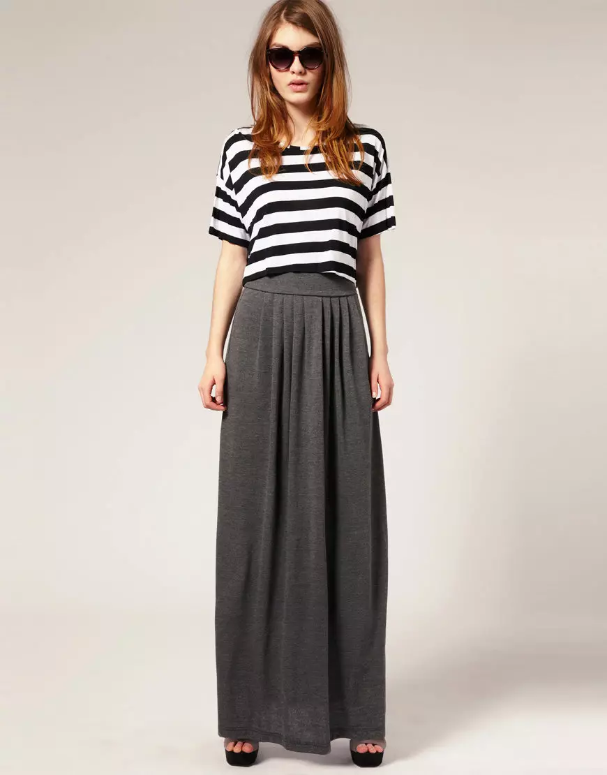 Long Nederdel (117 Billeder): Fashion Trends, Smukke Maxi Skirt Modeller 14617_57