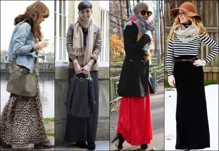 חצאיות ארוכות (117 תמונות): מגמות אופנה, יפה Maxi חצאית דגמים 14617_60