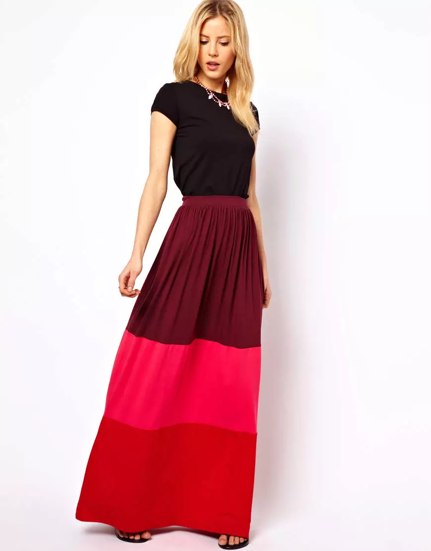 ئۇزۇن يوپكىلار (117 پارچە): مودا يۈزلىنىشى, گۈزەل maxi skirt تىپلىرى 14617_62