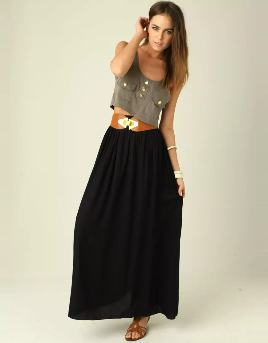 ئۇزۇن يوپكىلار (117 پارچە): مودا يۈزلىنىشى, گۈزەل maxi skirt تىپلىرى 14617_66