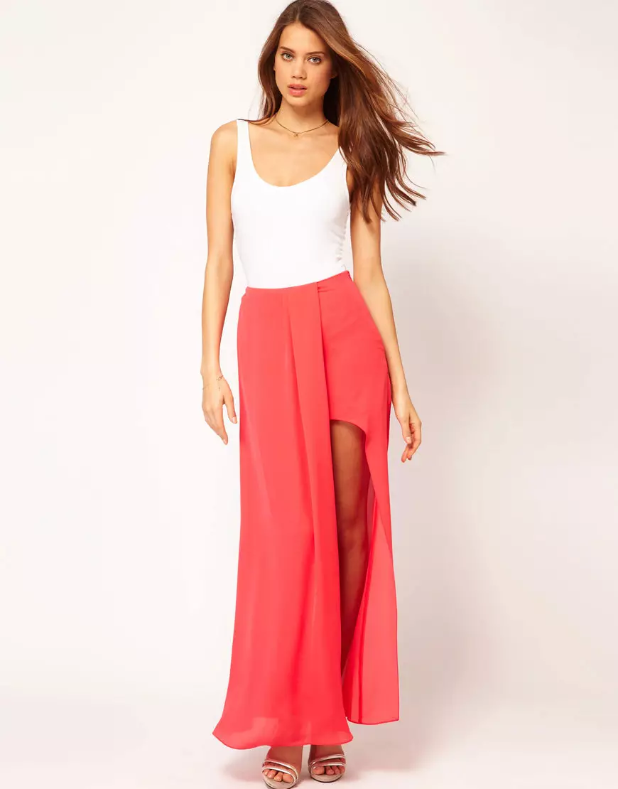 ئۇزۇن يوپكىلار (117 پارچە): مودا يۈزلىنىشى, گۈزەل maxi skirt تىپلىرى 14617_80