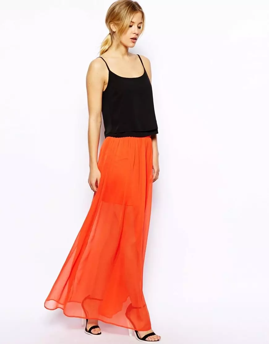 ئۇزۇن يوپكىلار (117 پارچە): مودا يۈزلىنىشى, گۈزەل maxi skirt تىپلىرى 14617_81