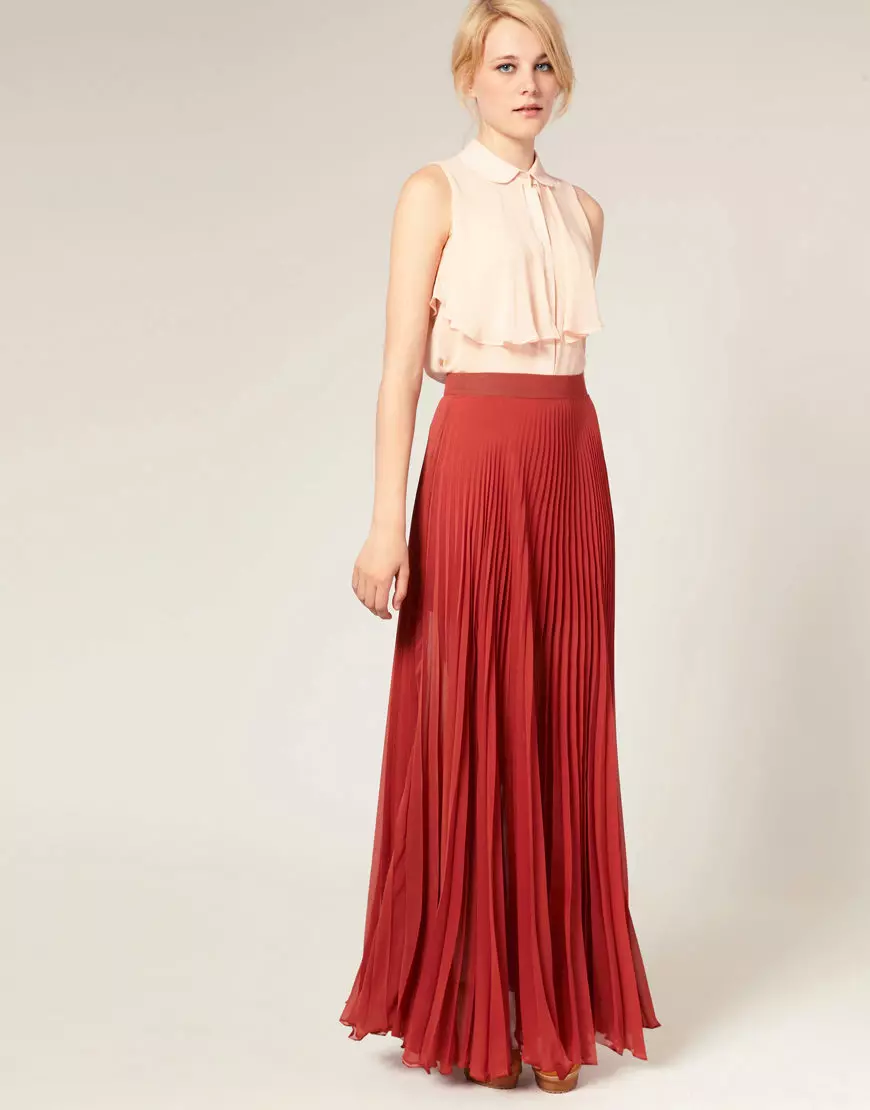 ئۇزۇن يوپكىلار (117 پارچە): مودا يۈزلىنىشى, گۈزەل maxi skirt تىپلىرى 14617_82