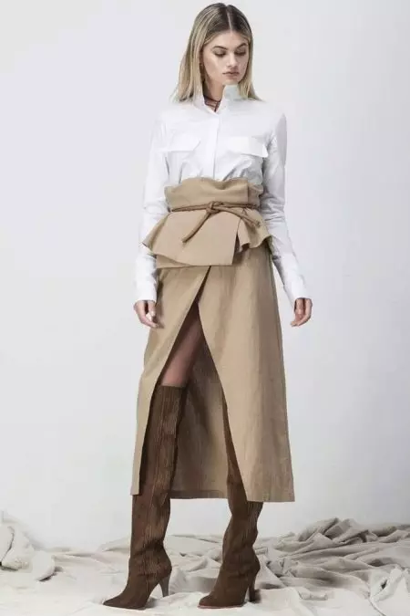 Béžová sukně (67 fotek): Co má na sobě, dlouho v podlaze a krátký, krajkové, skládané, džínové, kombinace 14621_5