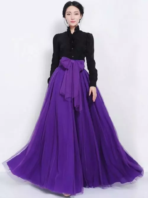 パープルスカート（63枚）：何を着用する、紫鉛筆およびSunのスカート、ポールラッシュロング 14622_49