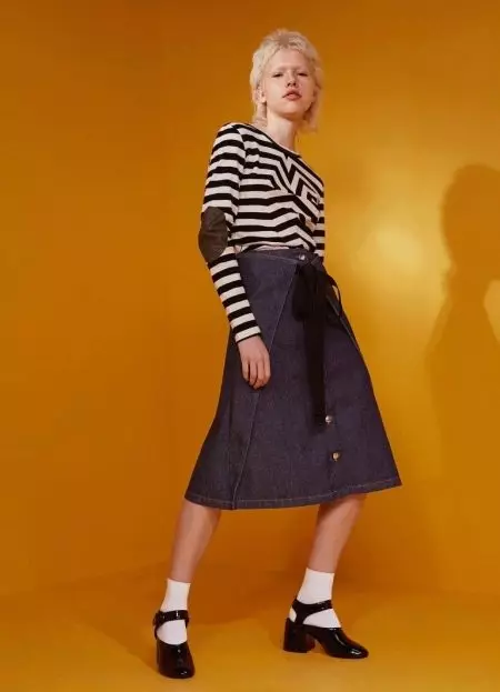 Midi Skirt（118张照片）：膝盖的中长裙子，膝盖，图像和时尚潮流到膝盖，黑色，白色，红色，蓝色 14631_29