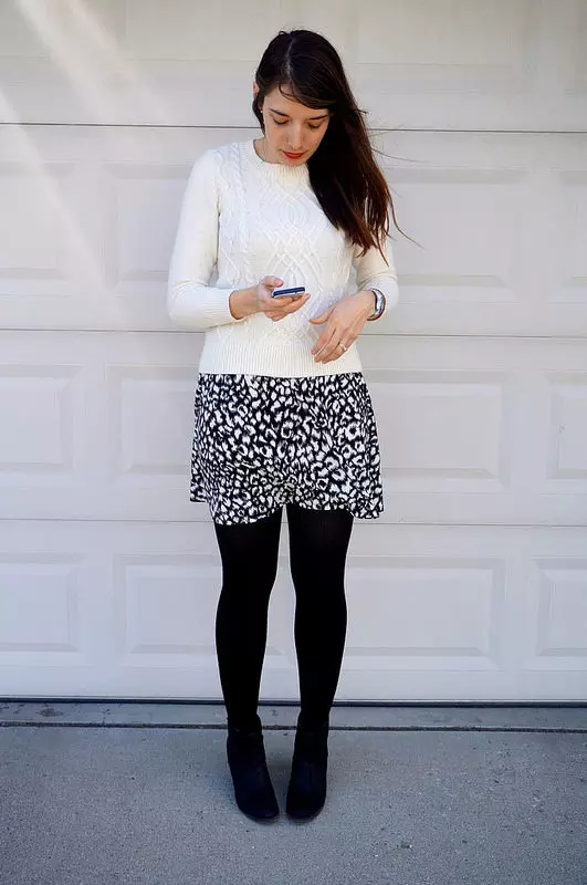 Leopard Skirt (58 장의 사진) : 착용, 연필, 바닥에 길고 짧게 14639_53